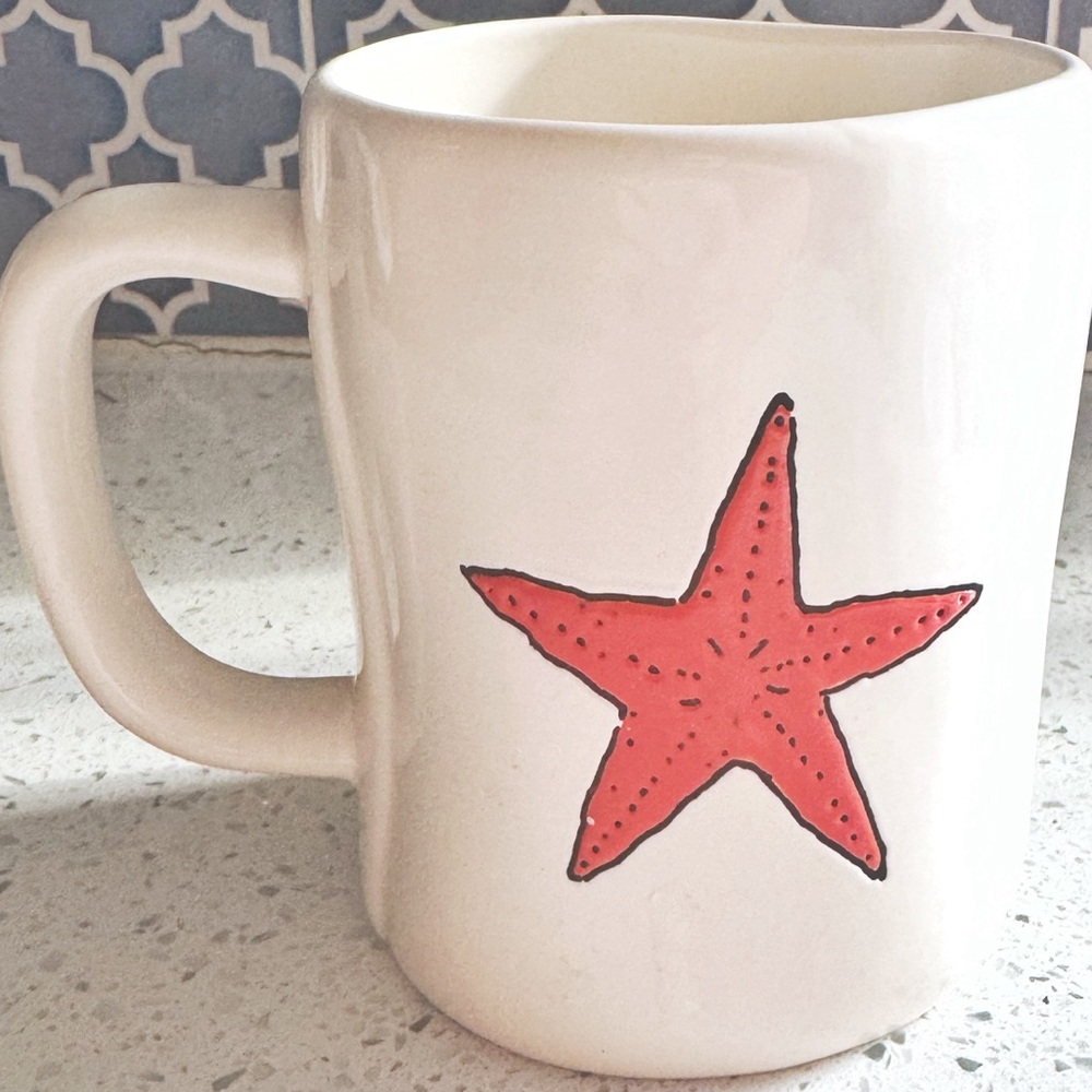 Rae Dunn Coffee Mug One Size Large Handle Super Star White Minimalist - Picture 3 of 7